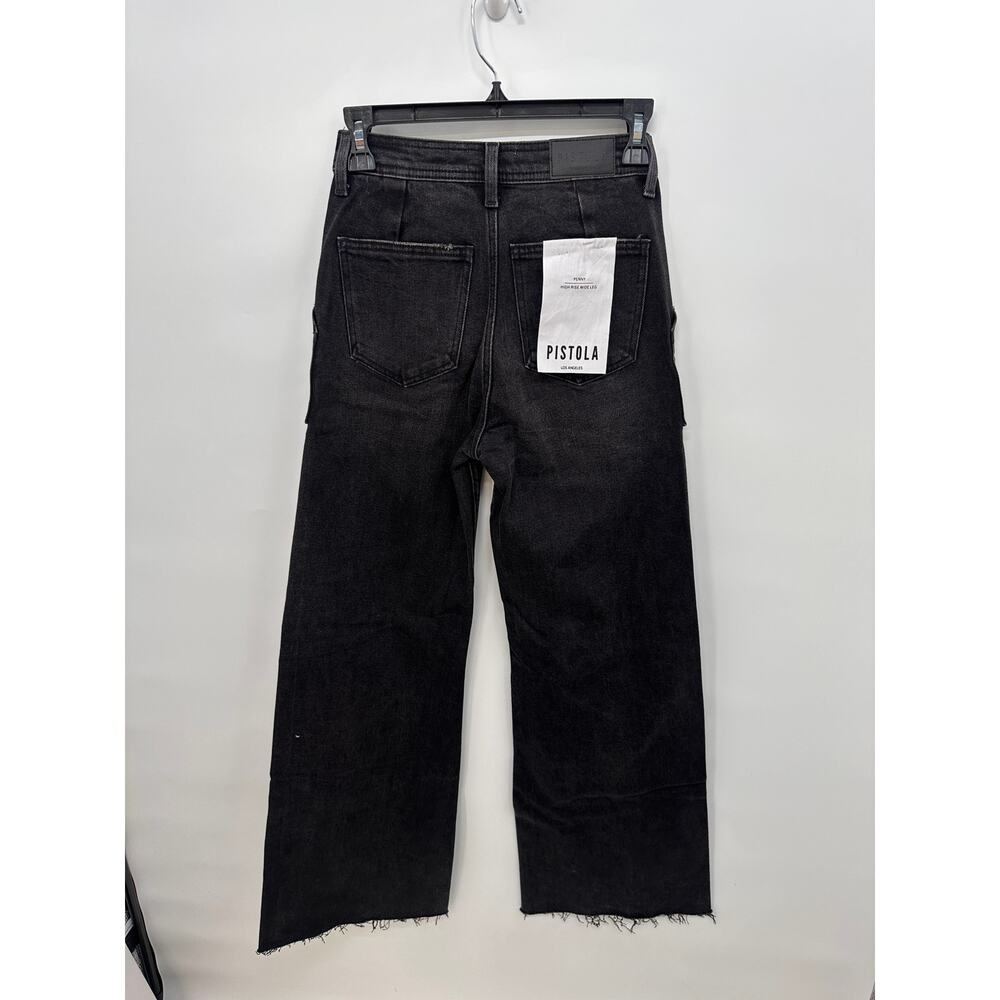PISTOLA NWT Penny Utility High Rise Wide Leg Black Denim in Collins // 24 - Picture 12 of 16